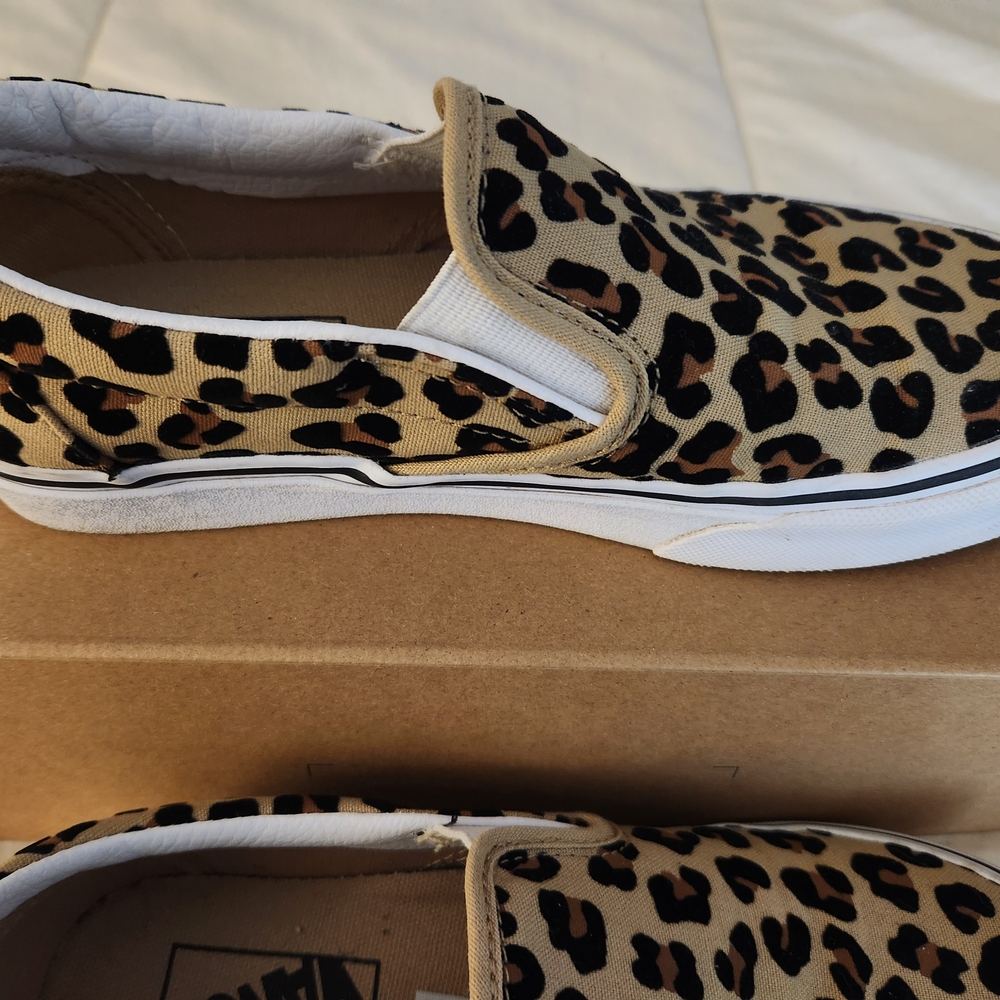 Vans Leopard Print Slip-On Sneakers - Picture 2 of 3